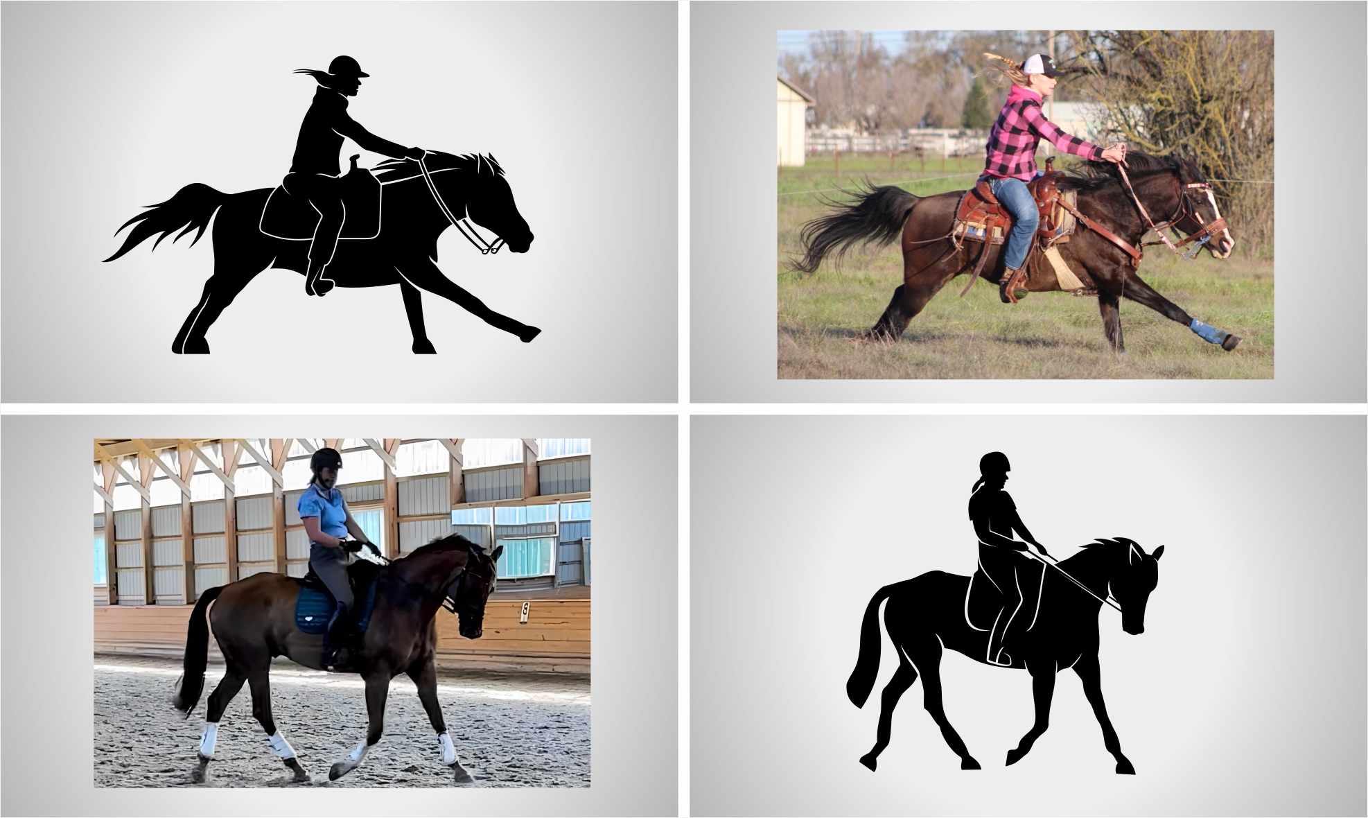 Logo design silhouette Horse photo become logo design